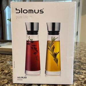 Blomus Oil & Vinegar Serving Set With Stainless Steel Lid